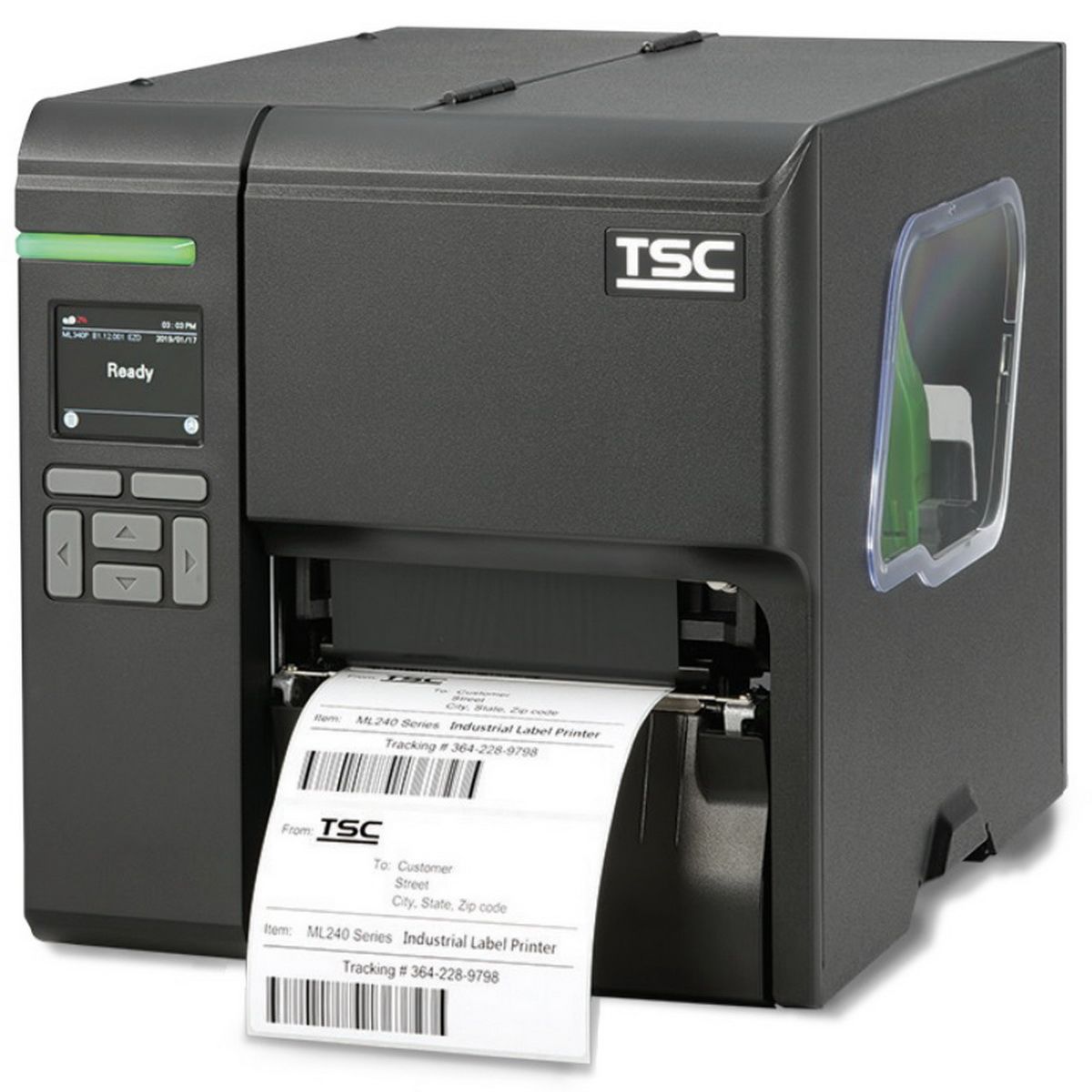 Принтер этикеток TSC ML340P TT, 4", 300 dpi, 5 ips 64MB SDRAM, 128MB Flash, WiFi , Ethernet, USB, 2.3"color LCD Touch