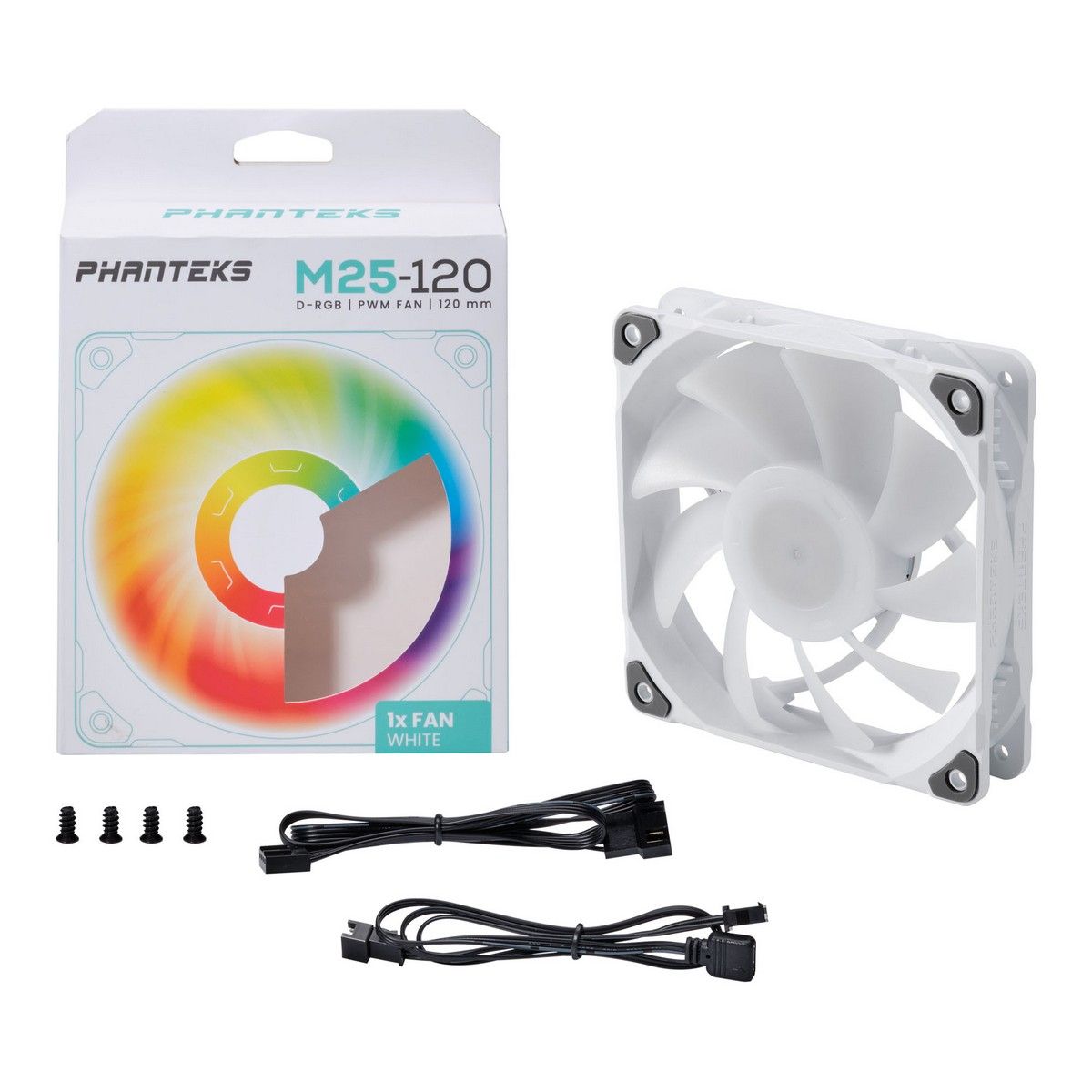 Вентилятор PHANTEKS M25 DRGB White 120x120x25мм (PWM, 20шт./кор, 500-2000 об/мин, 35.7dBa)