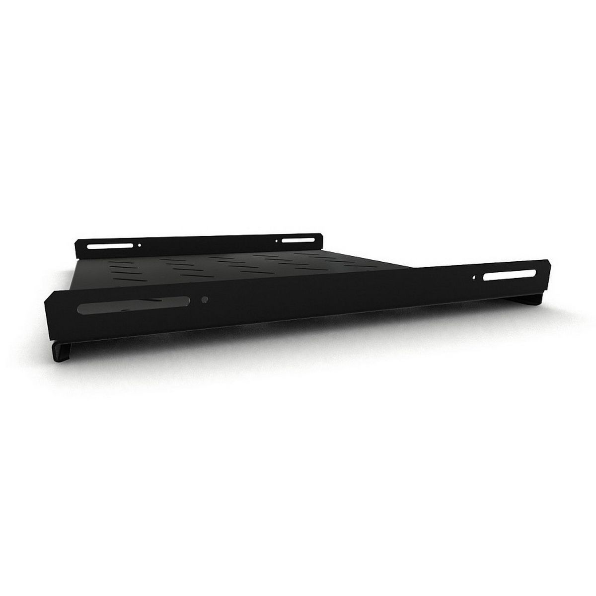 Полка Hyperline TSH3L-450-RAL9004 Полка стационарная глубина 450 мм, с боковым креплением, нагрузка до 20 кг, для шкафов серии TTB, TTR, TWB/TWB-FC, 485х450мм (ШхГ), цвет черный (RAL 9004)