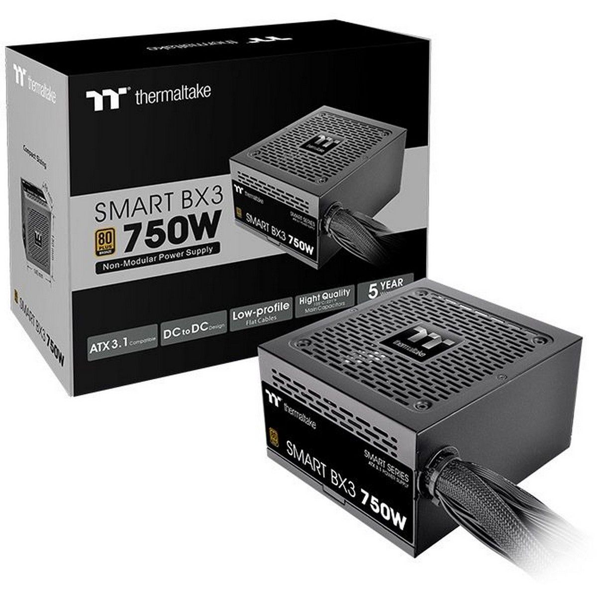 Блок питания Thermaltake Smart BX3 750 /Non Modular/Non Light/Full Range/Analog/80 Plus Bronze/EU/Non JP CAP/All Flat Cables