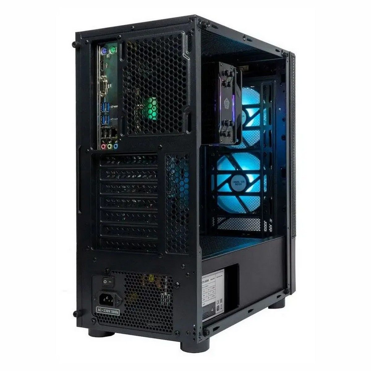 Корпус Eurocase B02RGB ATX черный, без БП, RGB, закаленное стекло, USB3.0