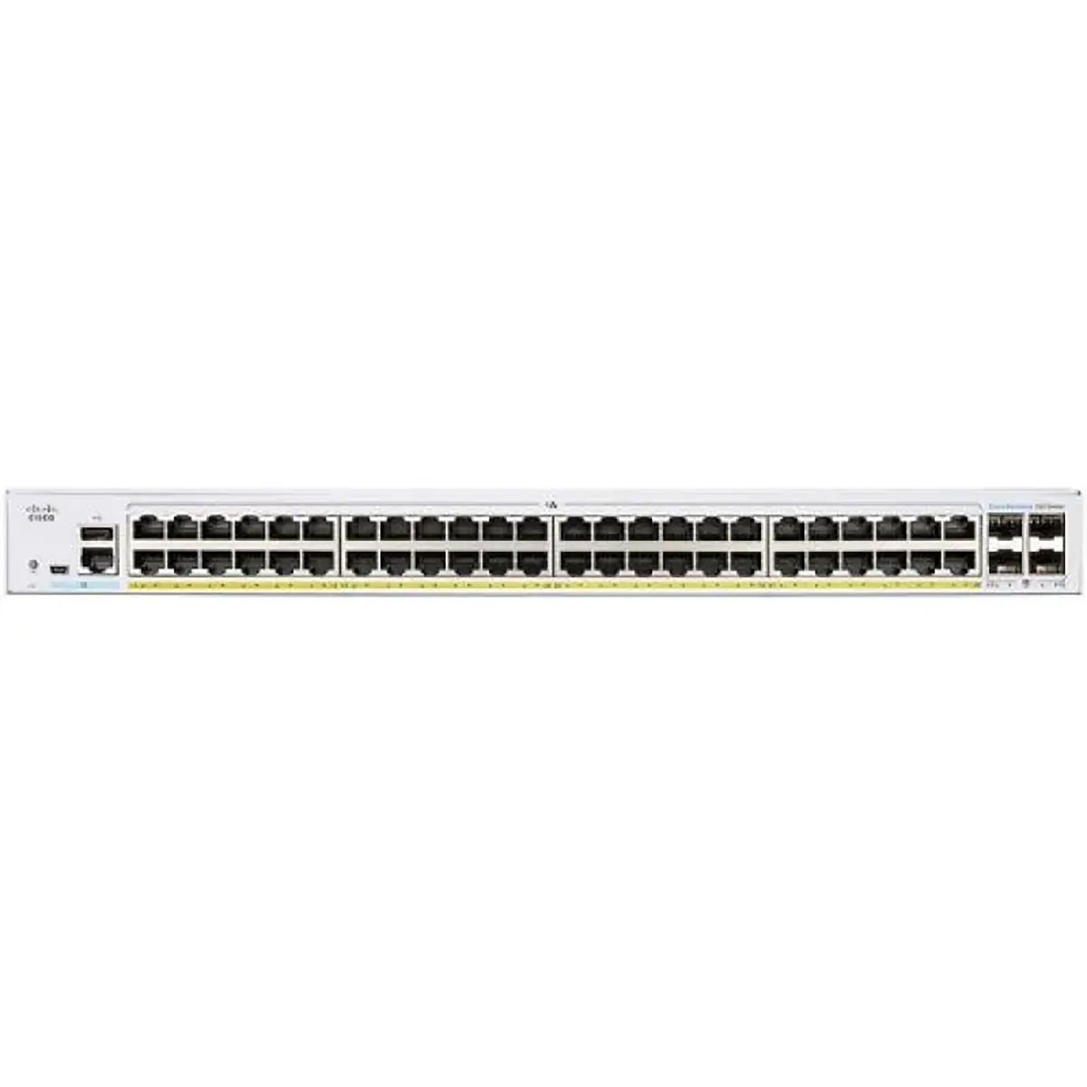 Коммутатор CISCO CBS350 48x10/100/1000 RJ-45 ports, 4x 10Gb SFP uplink, 1xFan, Mounting Kit, CBS350-48T-4X-L