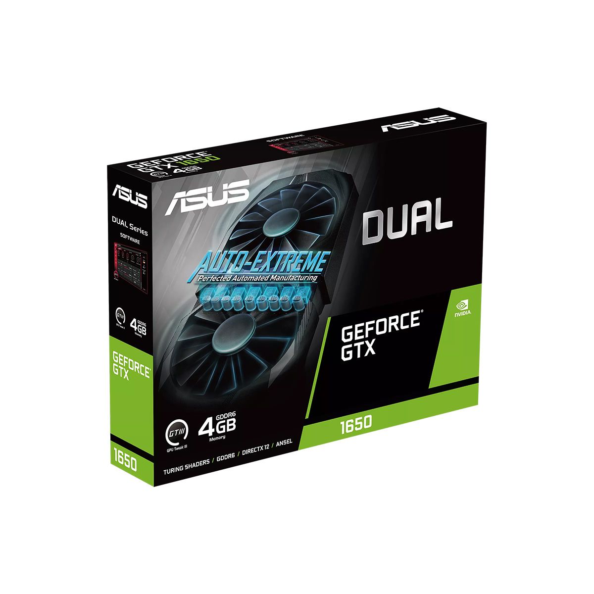 Видеокарта ASUS DUAL-GTX1650-4GD6-P-EVO //GTX1650,DVI,HDMI,DP,4G,D6