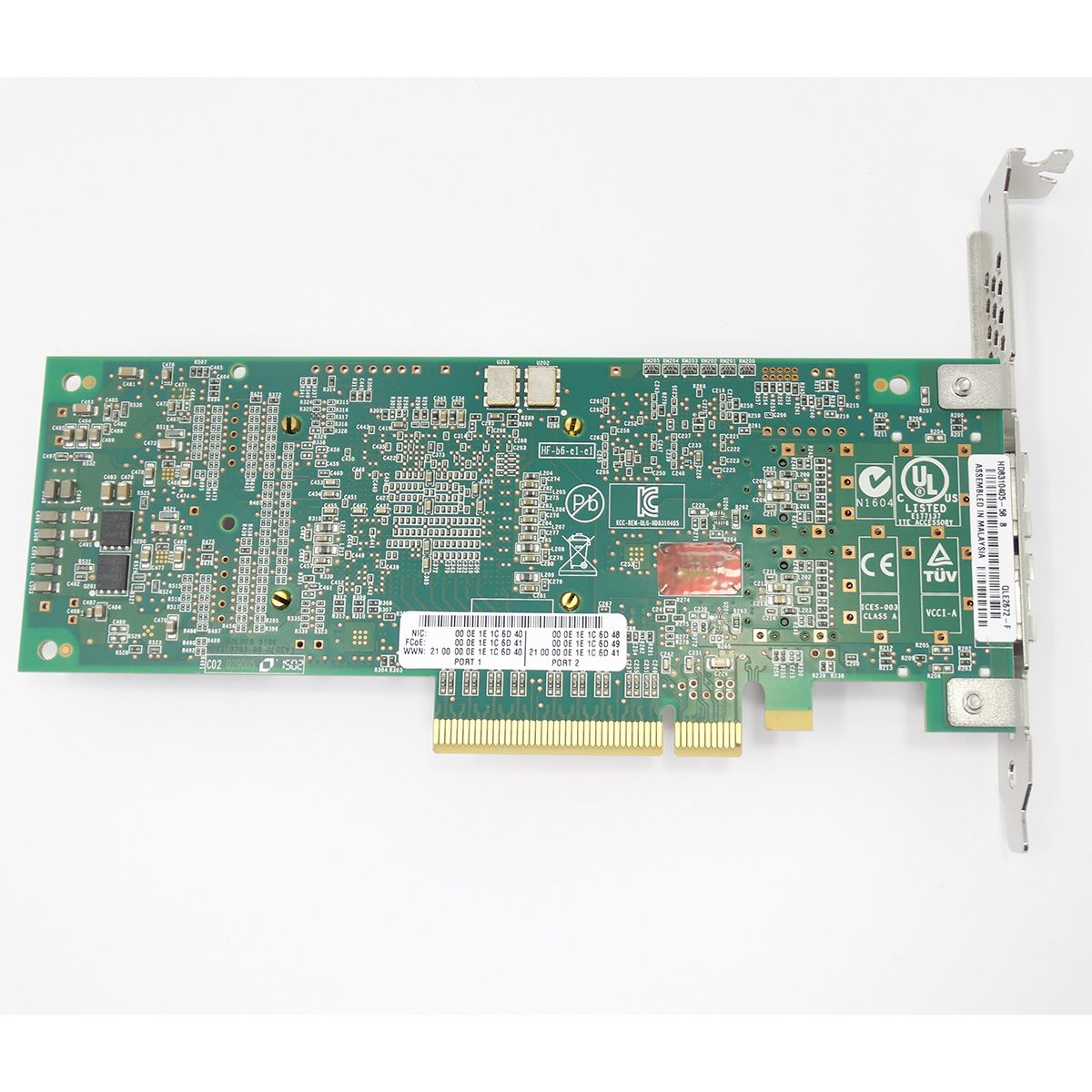Сетевой адаптер Qlogic QLE2672-CK 16Gb/s FC HBA, 2-port, PCIe v2.0 x8 (или v3.0 x4), LC MMF (упаковка: блистер. в комплекте один брекет: FullHeight)