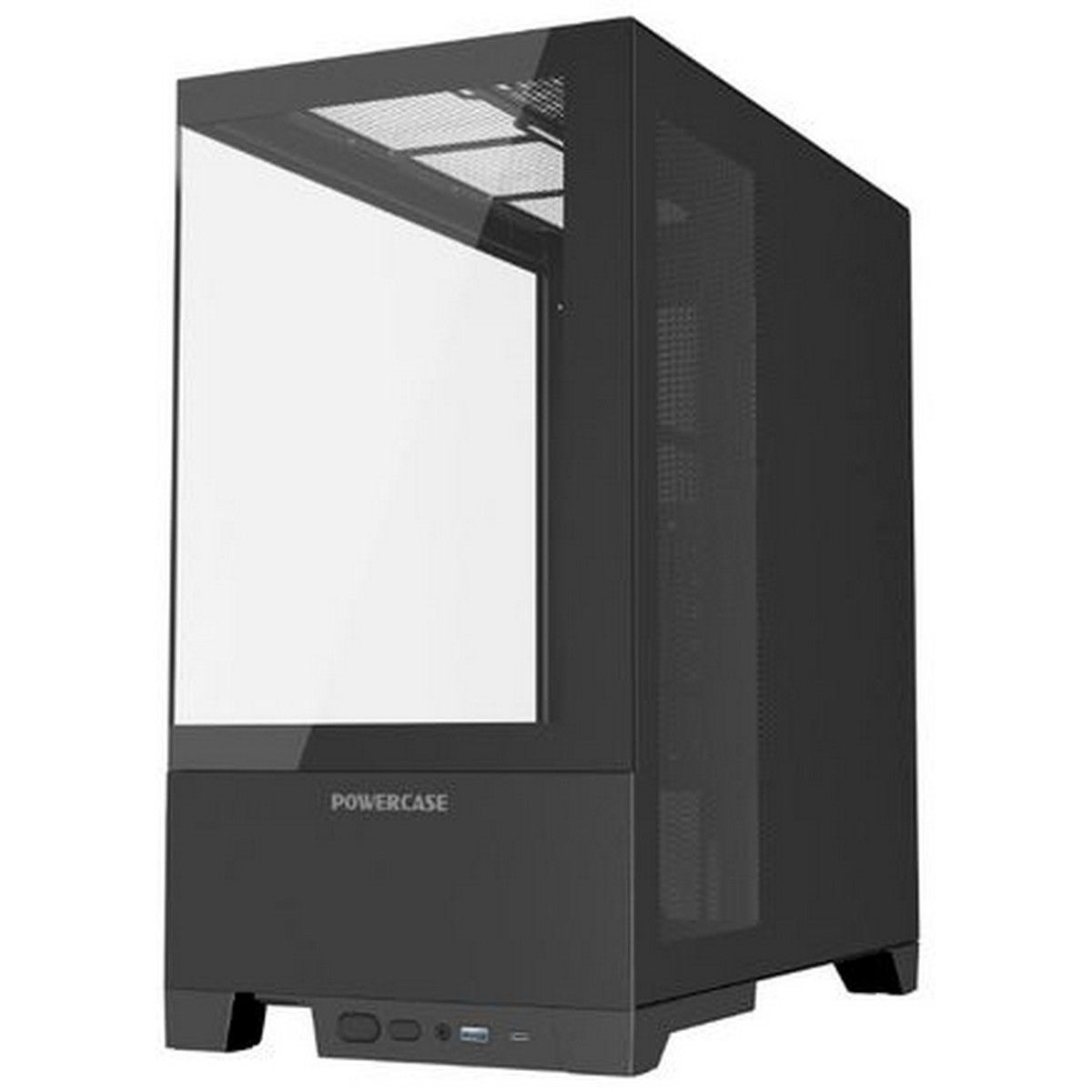 Корпус Powercase Vision Black V2, Tempered Glass, чёрный, ATX (CVBAV2-L0)