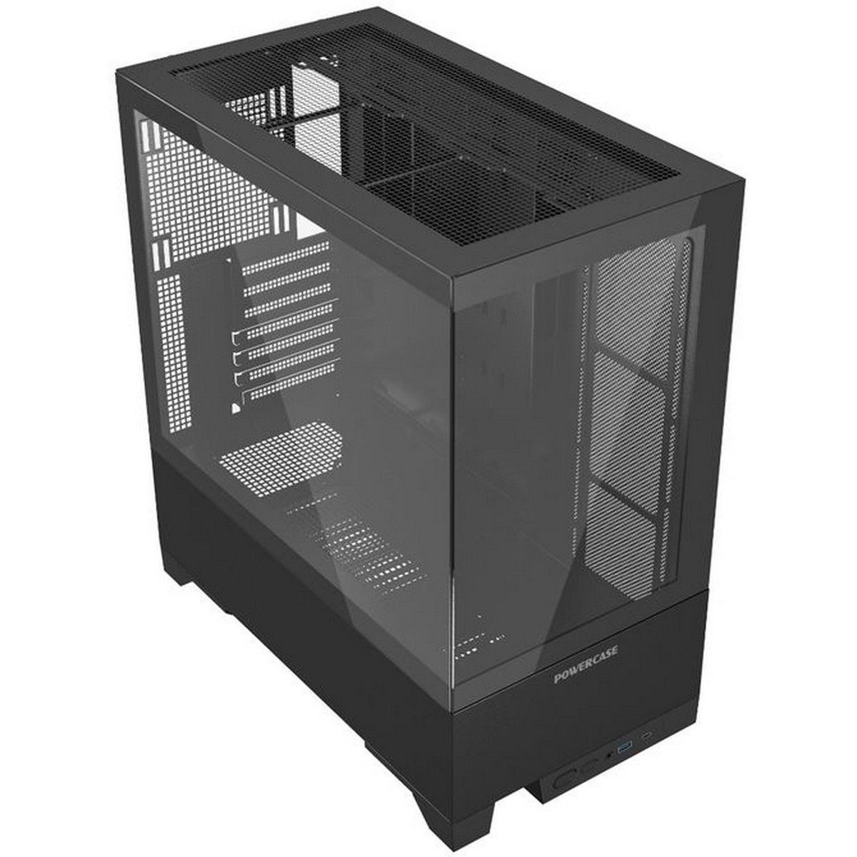 Корпус Powercase Vision Black V2, Tempered Glass, чёрный, ATX (CVBAV2-L0)
