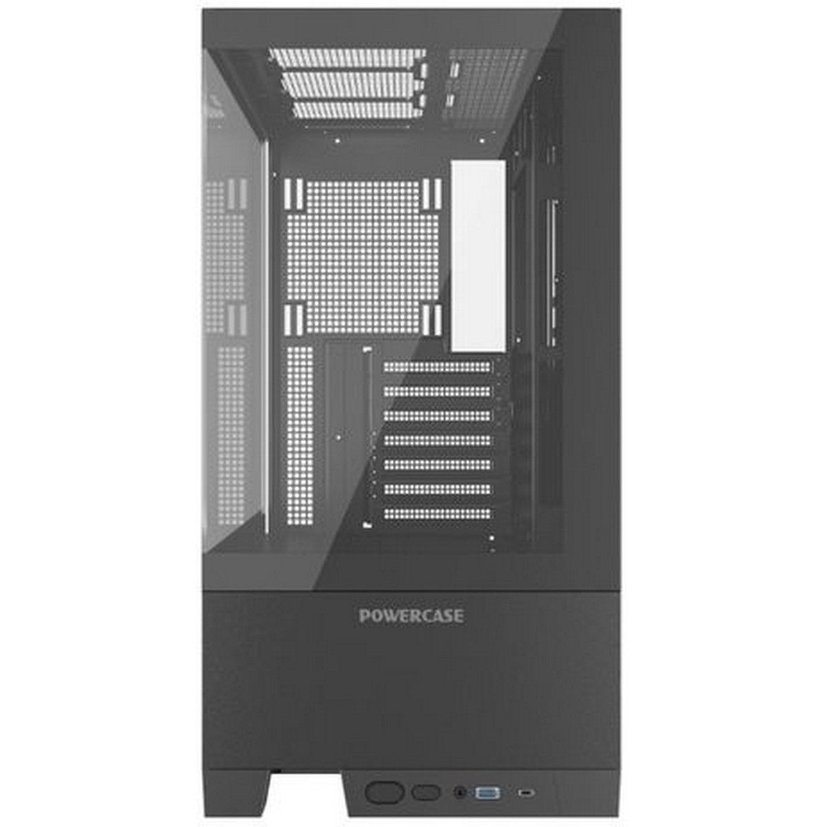 Корпус Powercase Vision Black V2, Tempered Glass, чёрный, ATX (CVBAV2-L0)