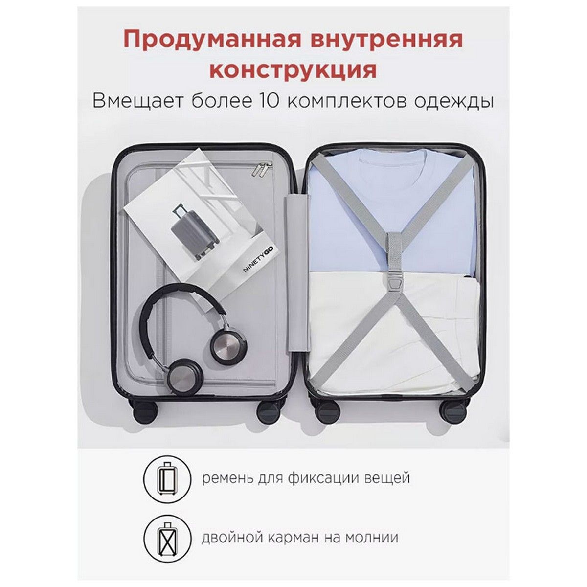 Чемодан Ninetygo Чемодан NINETYGO Danube MAX luggage -26''-Зеленый