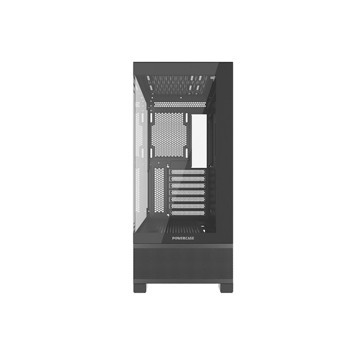 Корпус Powercase Luminous, Tempered Glass, чёрный, ATX CLB-L0