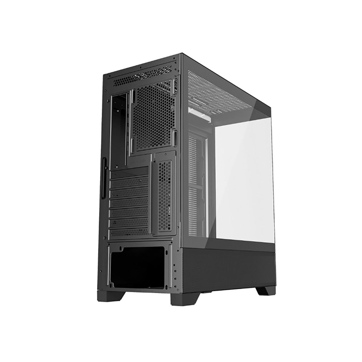 Корпус Powercase Luminous, Tempered Glass, чёрный, ATX CLB-L0