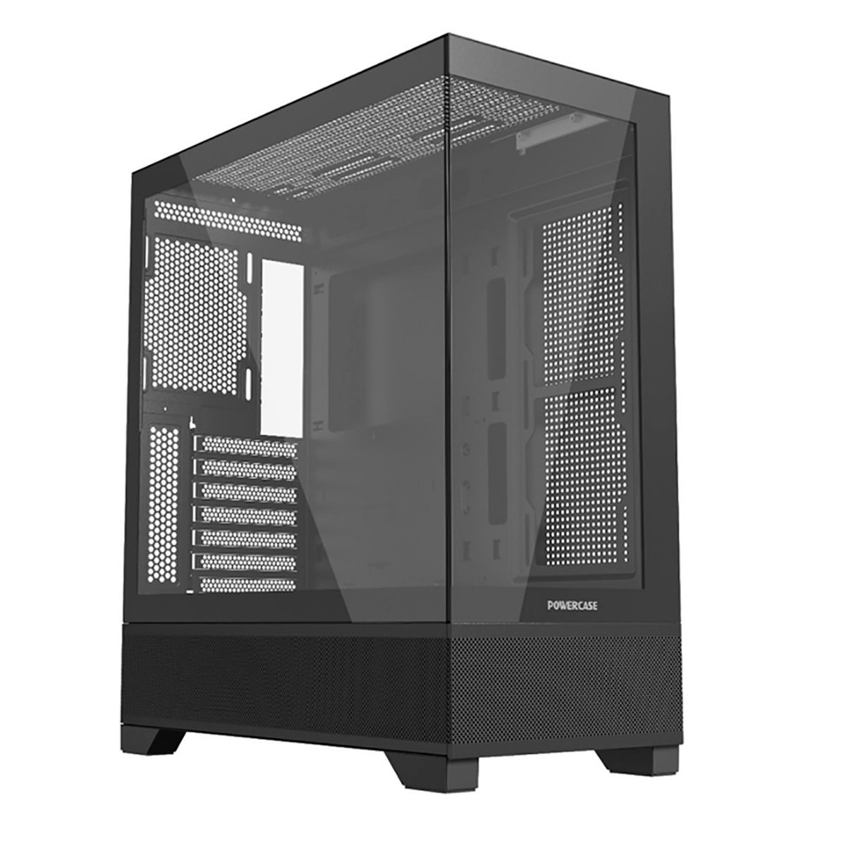 Корпус Powercase Luminous, Tempered Glass, чёрный, ATX CLB-L0
