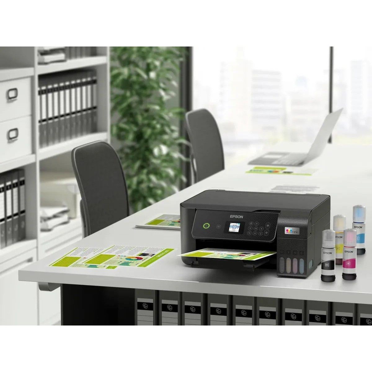 Epson L3260 A4, МФУ, струйное, цветное, 33стр/мин, 1440 x 5760dpi, USB/СНПЧ/USB/Wi-Fi/Air Print, 8100стр/картридж, (C11CJ66507)