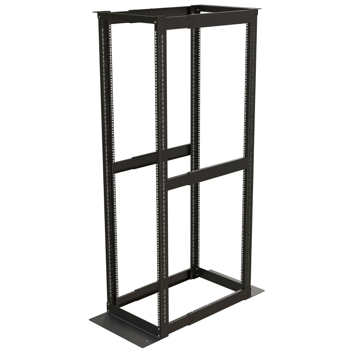 Шкаф Hyperline ORK2A-3281-RAL9005 Открытая стойка 32U высота 1625 мм, двухрамная, ширина 550 мм, глубина регулируется 800-1250 мм, цвет черный (RAL 9005)
