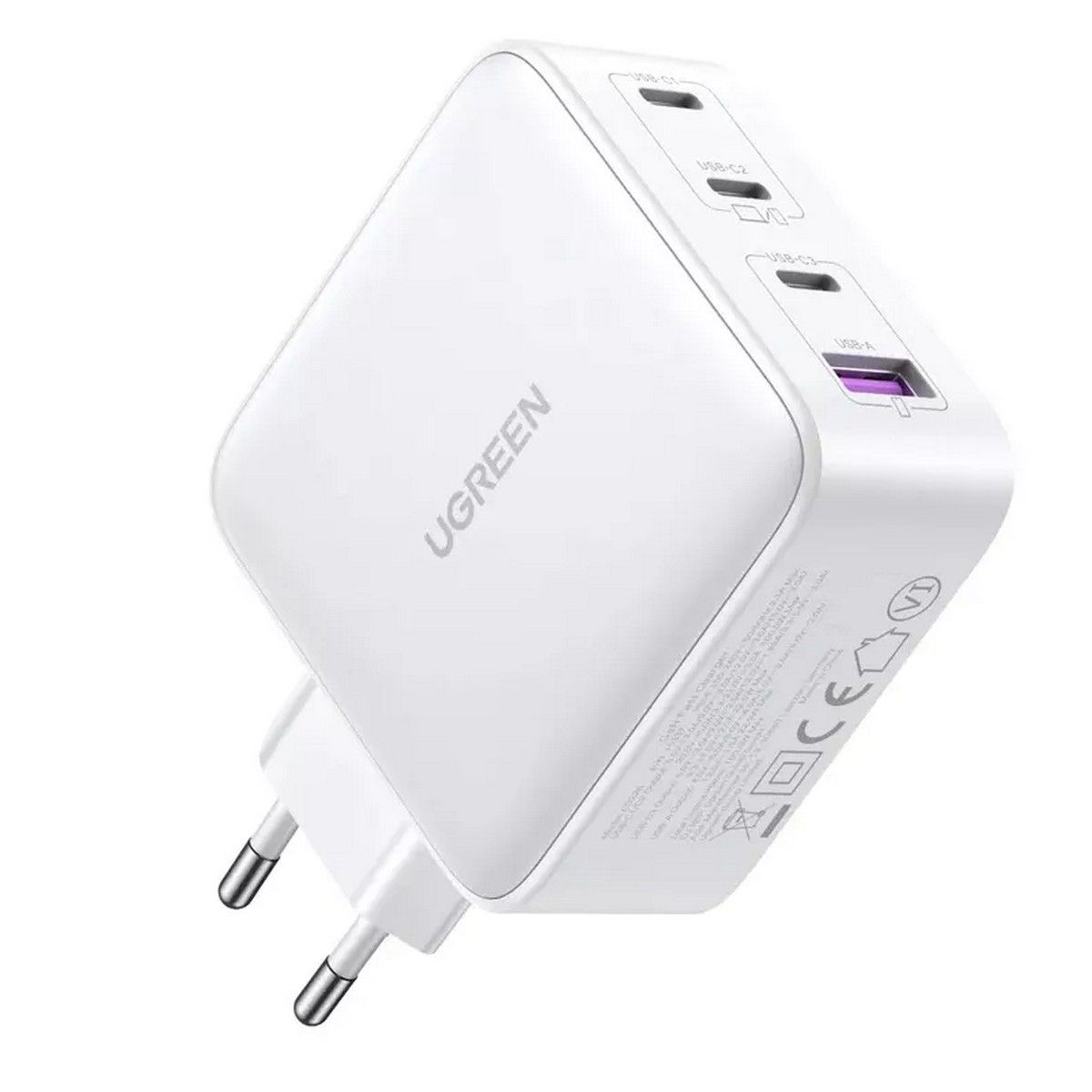 Сетевое зарядное устройство UGREEN CD226 (15337) Nexode 100W USB-A+3*USB-C GaN Tech Fast Charger EU. Цвет: белый