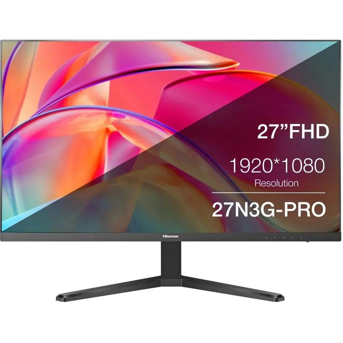 Монитор 27" Hisense 27N3G-PRO Black (IPS, 1920x1080, D-sub+HDMI, 5 ms, 178°/178°, 250 cd/m, 1000:1, 100Hz)