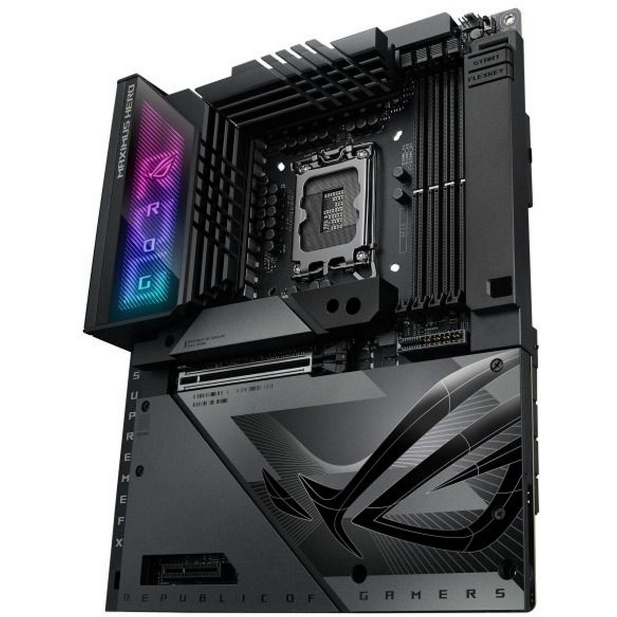 Материнская плата ASUS ROG MAXIMUS Z790 HERO BTF LGA1700 ATX 4xDDR5 PCIEx16 PCIEx4 5xM.2 HDMI 2.5GLAN Wi-Fi 7