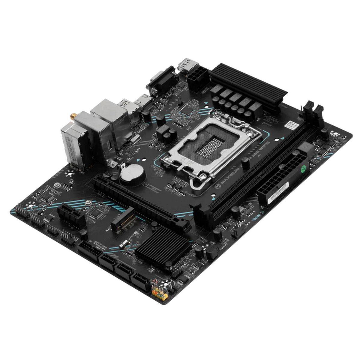 Материнская плата Maxsun MS-H610M 666 WIFI6 H610, LGA1700, 2*DDR4, 1*PCIEx16, 1*PCIEx1, 1*M.2, 4*USB3.2Gen1, 5*USB2.0, 3*SATA3.0, 1G, VGA, HDMI, M-ATX, RTL