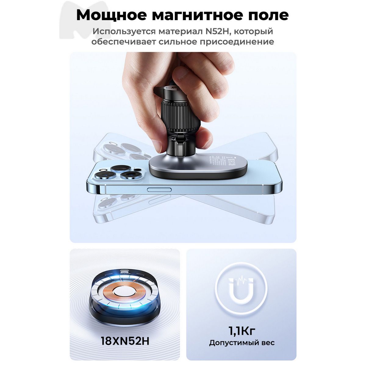 Магнитный держатель в автомобиль с функцией зарядного устройства UGREEN CD345 (15120)