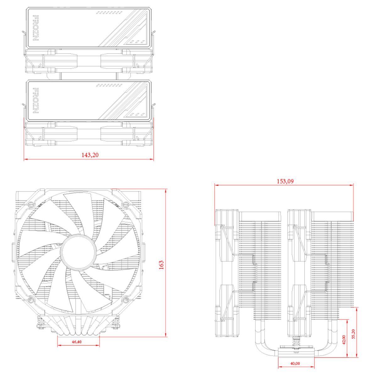 Вентилятор для процессора ID-Cooling Вентилятор Cooler ID-Cooling