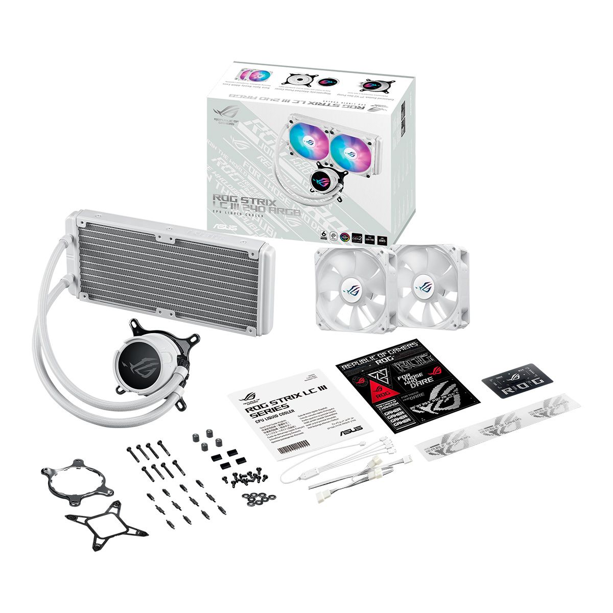 Жидкостная система охлаждения ASUS ROG STRIX LC III 240 ARGB WHT /AIO COOLER,ASETEK,SIGRID V2, ARGB