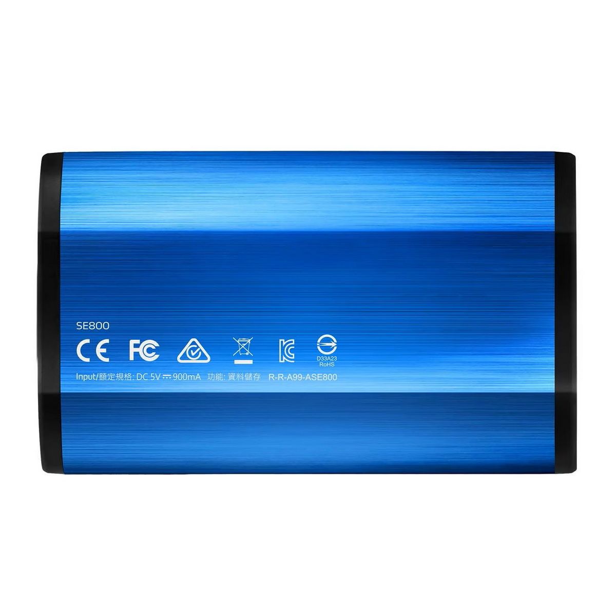 Твердотельный накопитель SSD ADATA SE800 Blue External ASE800-512GU32G2-CBL 512GB 1.8" USB 3.2 Gen 2 Type-C, 1000R, USB 3.2 Type-C to C cable,USB 3.2 Type-C to A cable, Quick Start Guide, Tough-IP68 dustproof and waterproof, Military-Grade shockproof, RTL (771465)
