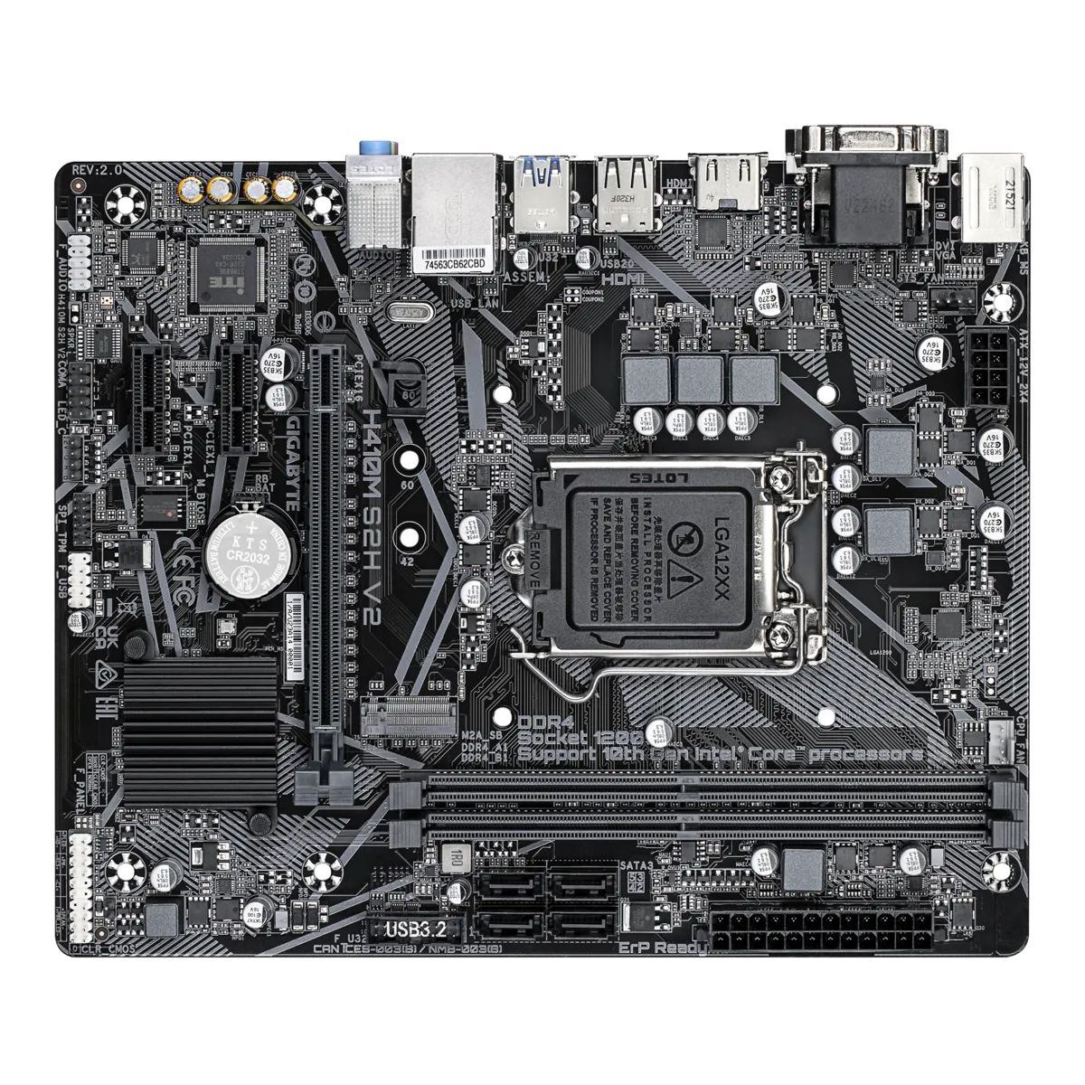 Материнская плата Gigabyte H410M S2H V2 2.0, RTL