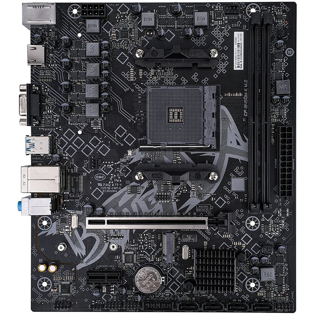 Материнская плата Colorful BATTLE-AX B450M-K M.2 V14 B450, AM4, 2*DDR4, 1*PCIEx16, 1*PCIEx1, 1*M.2, 6*USB3.2Gen1, 4*USB2.0, 4*SATA3.0, 1G, VGA, HDMI, M-ATX, RTL