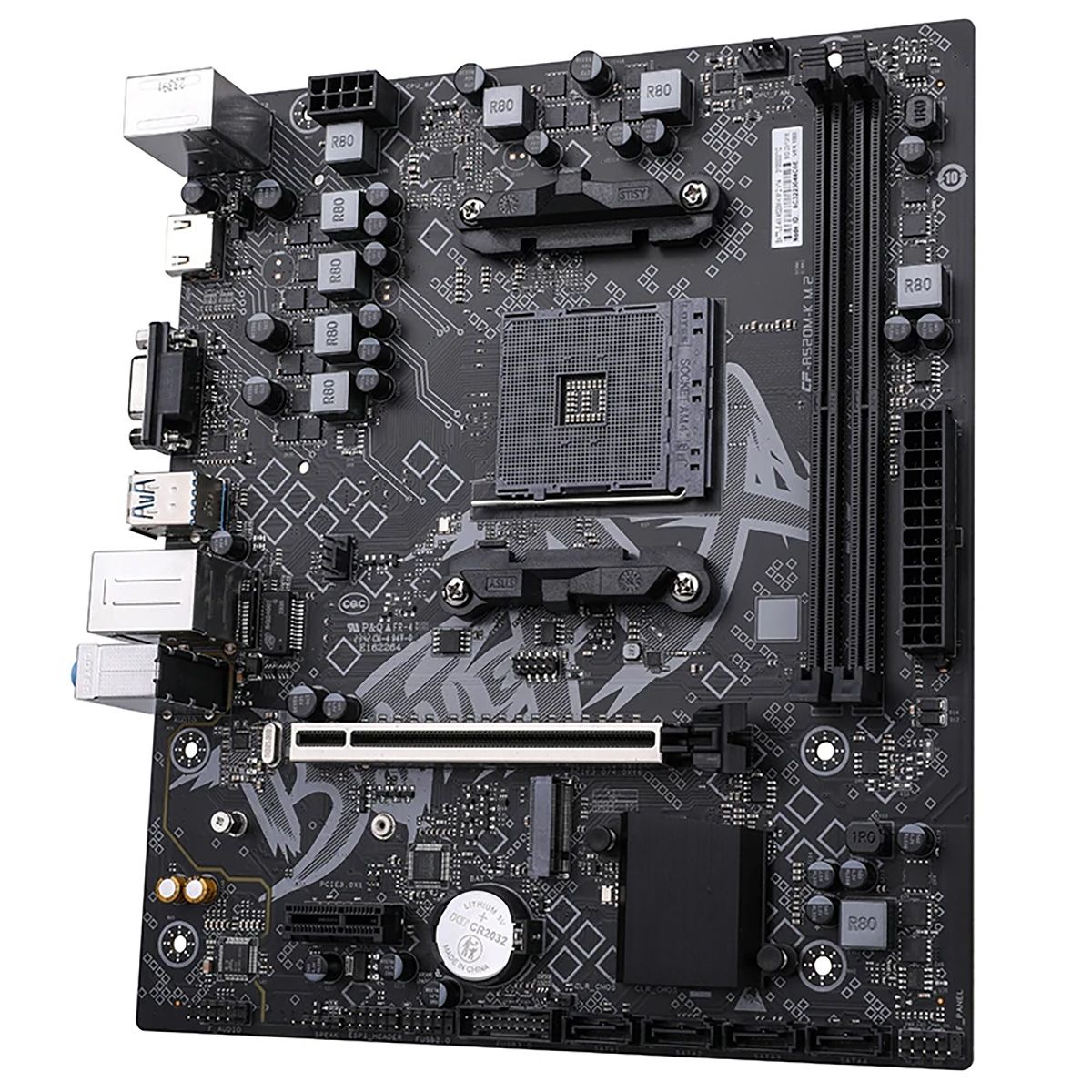 Материнская плата Colorful BATTLE-AX A520M-K M.2 V14 A520, AM4, 2*DDR4, 1*PCIEx16, 1*PCIEx1, 1*M.2, 6*USB3.2Gen1, 4*USB2.0, 4*SATA3.0, 1G, VGA, HDMI, M-ATX, RTL