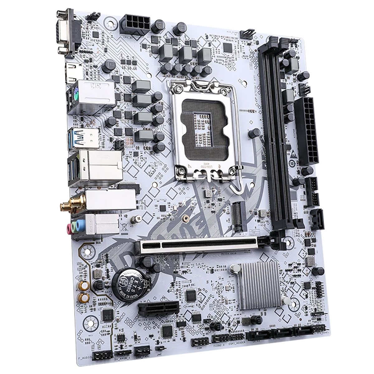 Материнская плата Colorful BATTLE-AX B760M-T WIFI V20 B760, LGA1700, 2*DDR4, 1*PCIEx16, 1*PCIEx1, 1*M.2, 6*USB3.2Gen1, 4*USB2.0, 4*SATA3.0, 1G, VGA, HDMI, M-ATX, RTL