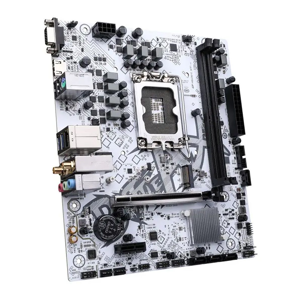 Материнская плата Colorful BATTLE-AX H610M-E WIFI V20 H610, LGA1700, 2*DDR4, 1*PCIEx16, 1*PCIEx1, 1*M.2, 4*USB3.2Gen1, 6*USB2.0, 4*SATA3.0, 1G, VGA, HDMI, M-ATX, RTL