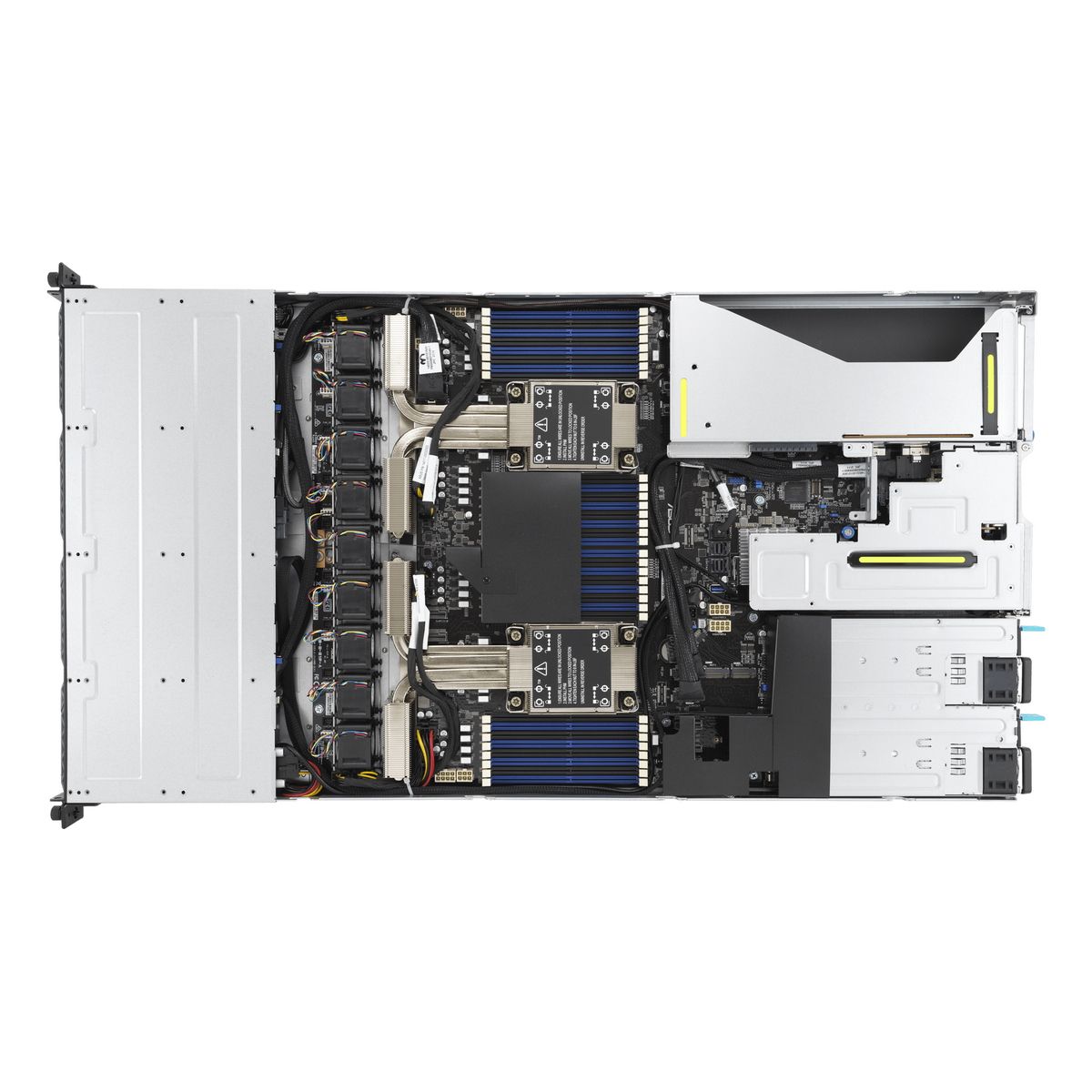 Платформа системного блока ASUS RS700-E10-RS4U 1x SFF8643 + 2x SFF8654x8, 4x trays (4x NVMe/SAS/SATA on the backplane, 4 NVMe to m/b), 1x OCP 3.0, 2x X710-AT2 10G, DVD-RW, 2x 1600W
