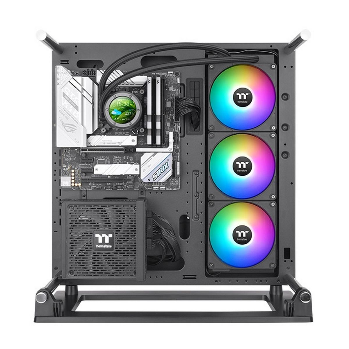 Жидкостная система охлаждения Thermaltake CL-W417-PL14SW-A All-In-One Liquid Cooler System/ARGB Fan 140*3/PWM 500-1800 rpm/Water Block 2.1 inch LCD