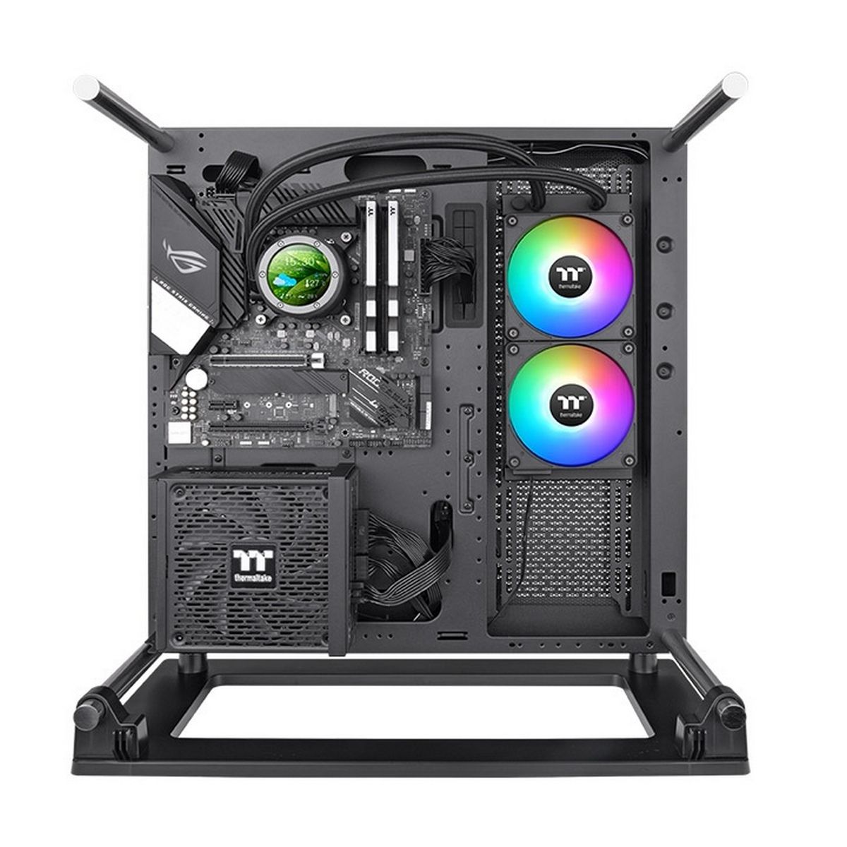 Жидкостная система охлаждения Thermaltake CL-W414-PL12SW-A All-In-One Liquid Cooler System/ARGB Fan 120*2/PWM 500-1500 rpm/Water Block 2.1 inch LCD