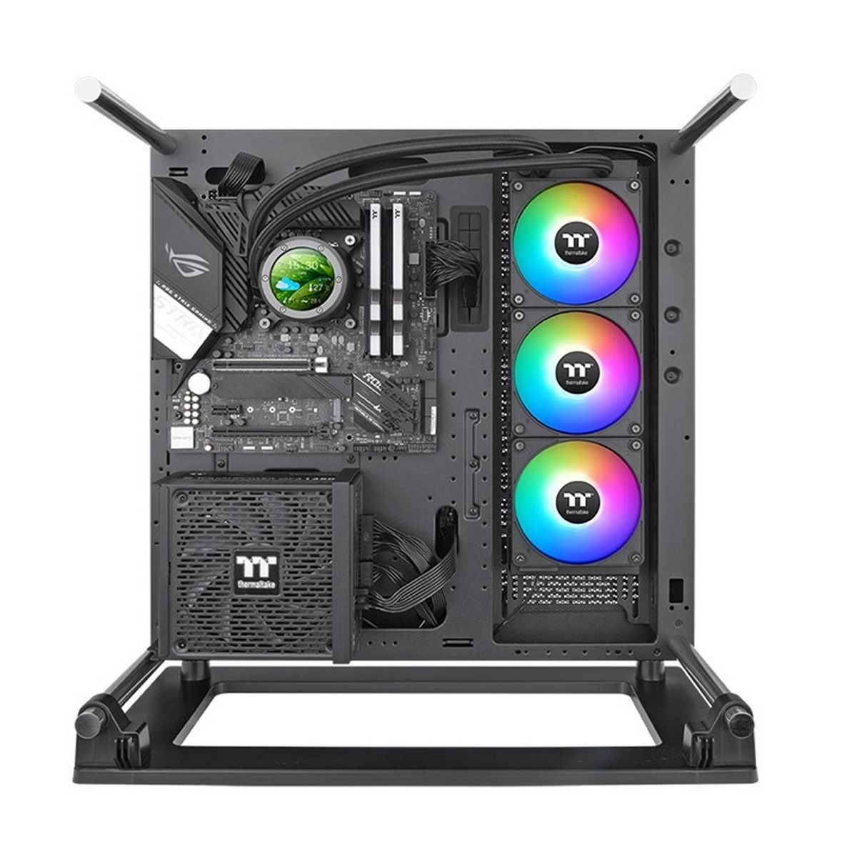 Жидкостная система охлаждения Thermaltake CL-W415-PL12SW-A All-In-One Liquid Cooler System/ARGB Fan 120*3/PWM 500-1500 rpm/Water Block 2.1 inch LCD