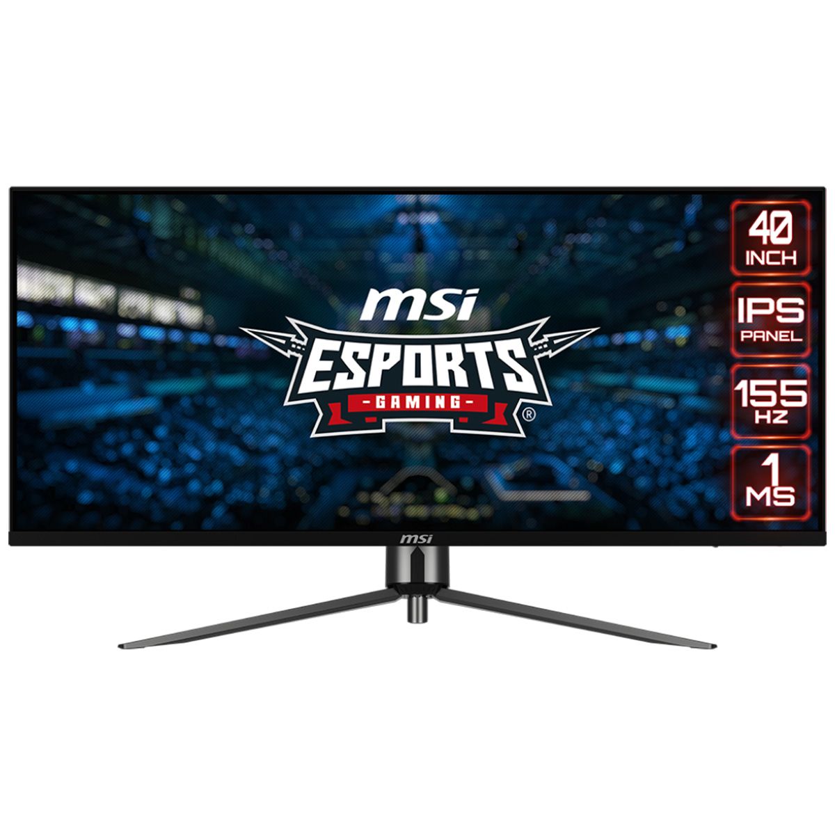 Монитор 40" MSI MAG401QR Black (IPS, 3440x1440, HDMI+HDMI+DP+Type C, USB, 1 ms, 178°/178°, 400 cd/m, 1000:1 (100M:1), 155Hz)
