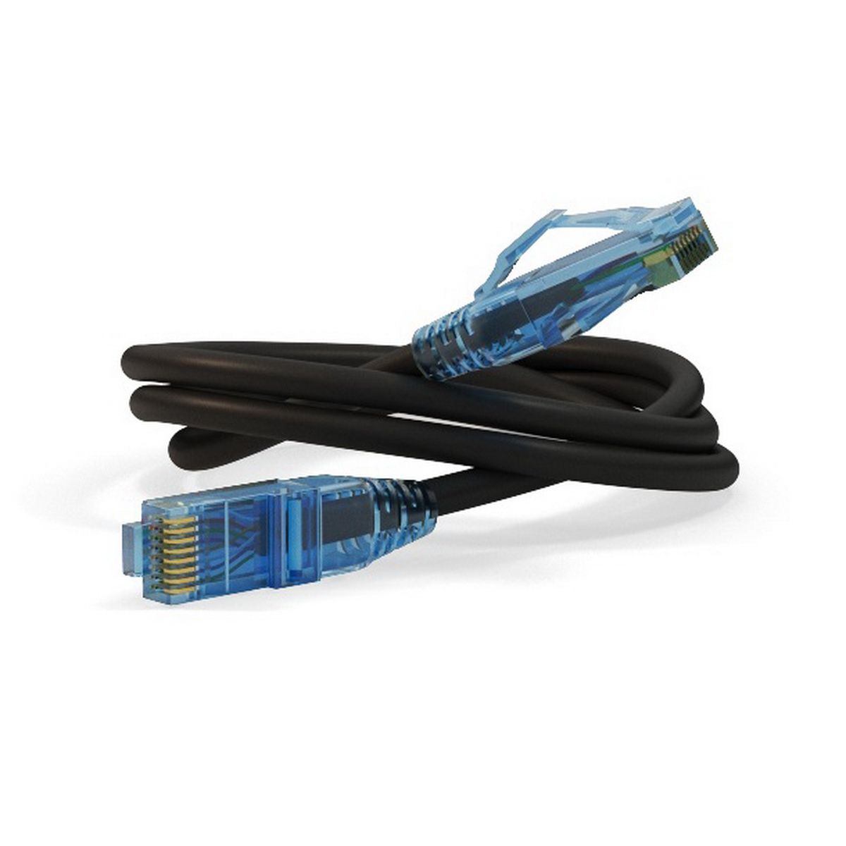 Кабельная сборка Hyperline PC-LPM-UTP-RJ45-RJ45-C6-0.5M-LSZH-BK Патч-корд U/UTP, Cat.6 (100% Fluke Component Tested), LSZH, 0.5 м, черный