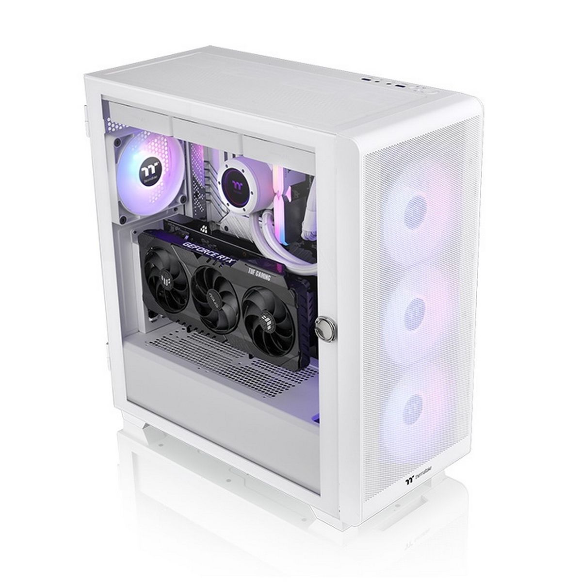 Корпус Thermaltake S250 TG ARGB Mid Tower Chassis (CA-1Y6-00M1WN-00) Snow White/Win1 SPCC/Tempered Glass* 1/CT120 ARGB White Fan*4/Brown Box