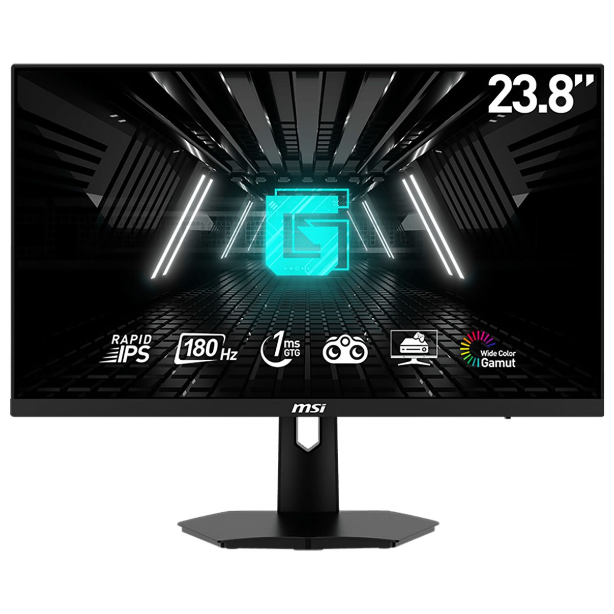 Монитор 23.8" MSI G244F E2 Black (Rapid IPS, 1920x1080, HDMI+HDMI+DP, 1 ms, 178°/178°, 250 cd/m, 1000:1 (100M:1), 180Hz)
