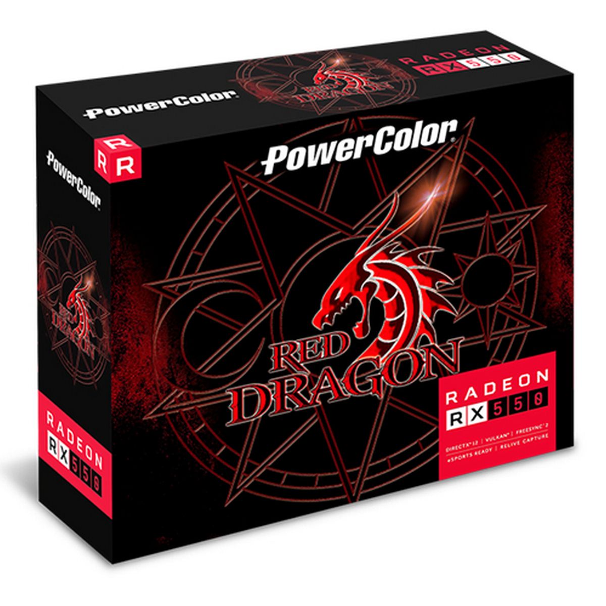 Видеокарта PowerColor RX550 RED DRAGON 2GB GDDR5 64bit DVI-D HDMI 1FAN RTL