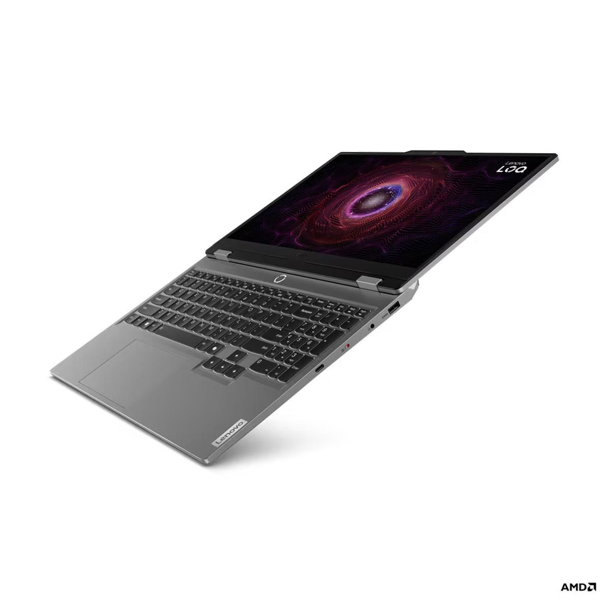 Ноутбук Lenovo LOQ 15ARP9 Ryzen 7 7435HS/16Gb/SSD512Gb/RTX 4050 6Gb/15.6"/IPS/FHD/NoOs/grey (83JC005JRK)