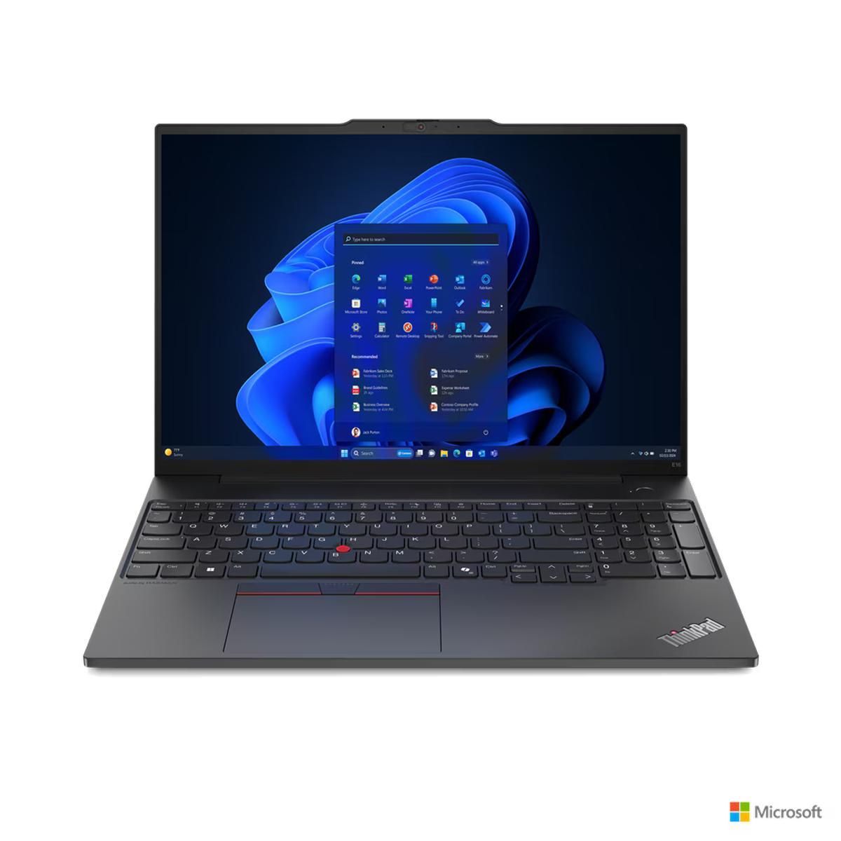 Ноутбук Lenovo ThinkPad E16 Gen 2 Intel Core Ultra 5 125U/16Gb/SSD512Gb/16"/IPS/WUXGA/60Hz/NoOS/black (21MA004VRT)