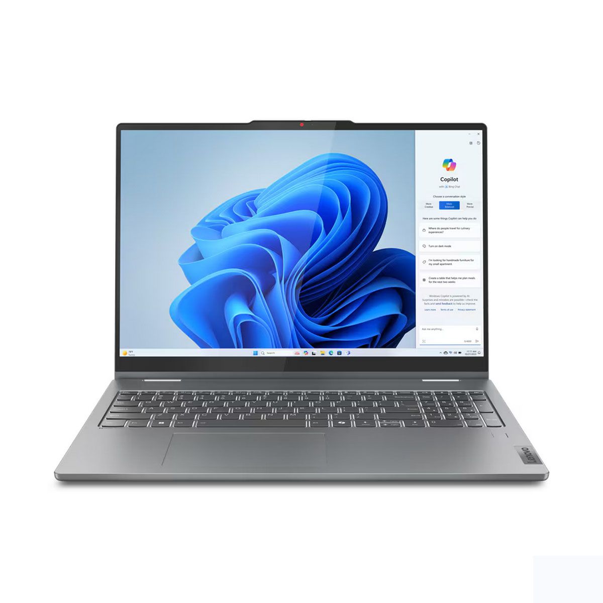 Ноутбук Lenovo IdeaPad 5 2-in-1 16AHP9 Ryzen 7 8845HS/16Gb/SSD512Gb/16.0"/OLED/2K/NoOS/grey (83DS003WRK)