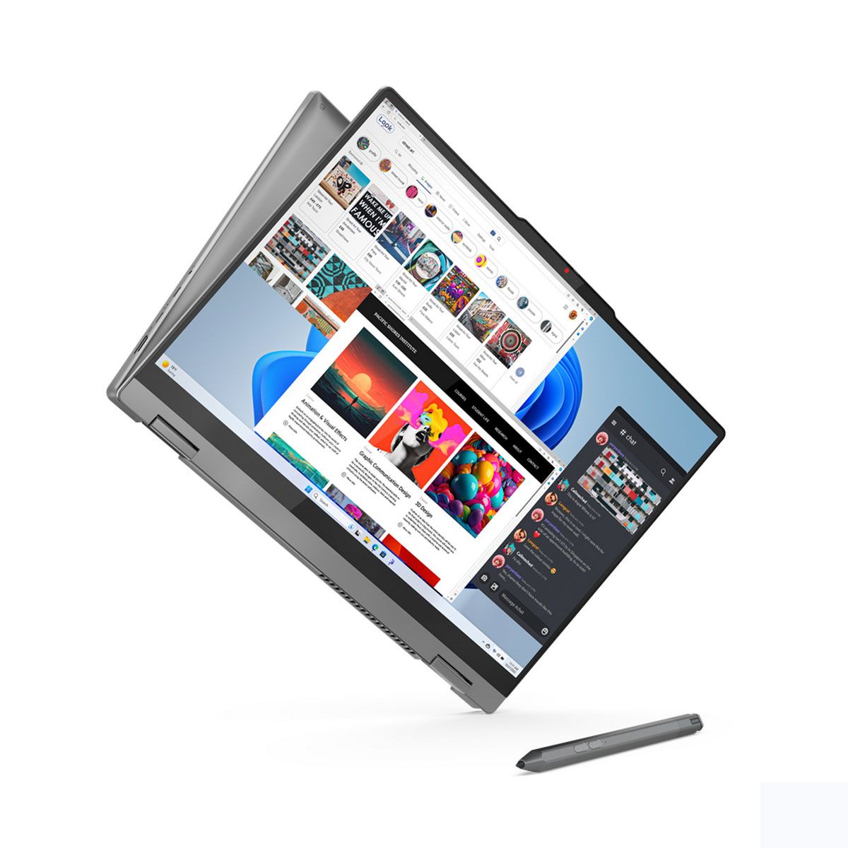 Ноутбук Lenovo IdeaPad 5 2-in-1 16AHP9 Ryzen 7 8845HS/16Gb/SSD512Gb/16.0"/OLED/2K/NoOS/grey (83DS003WRK)