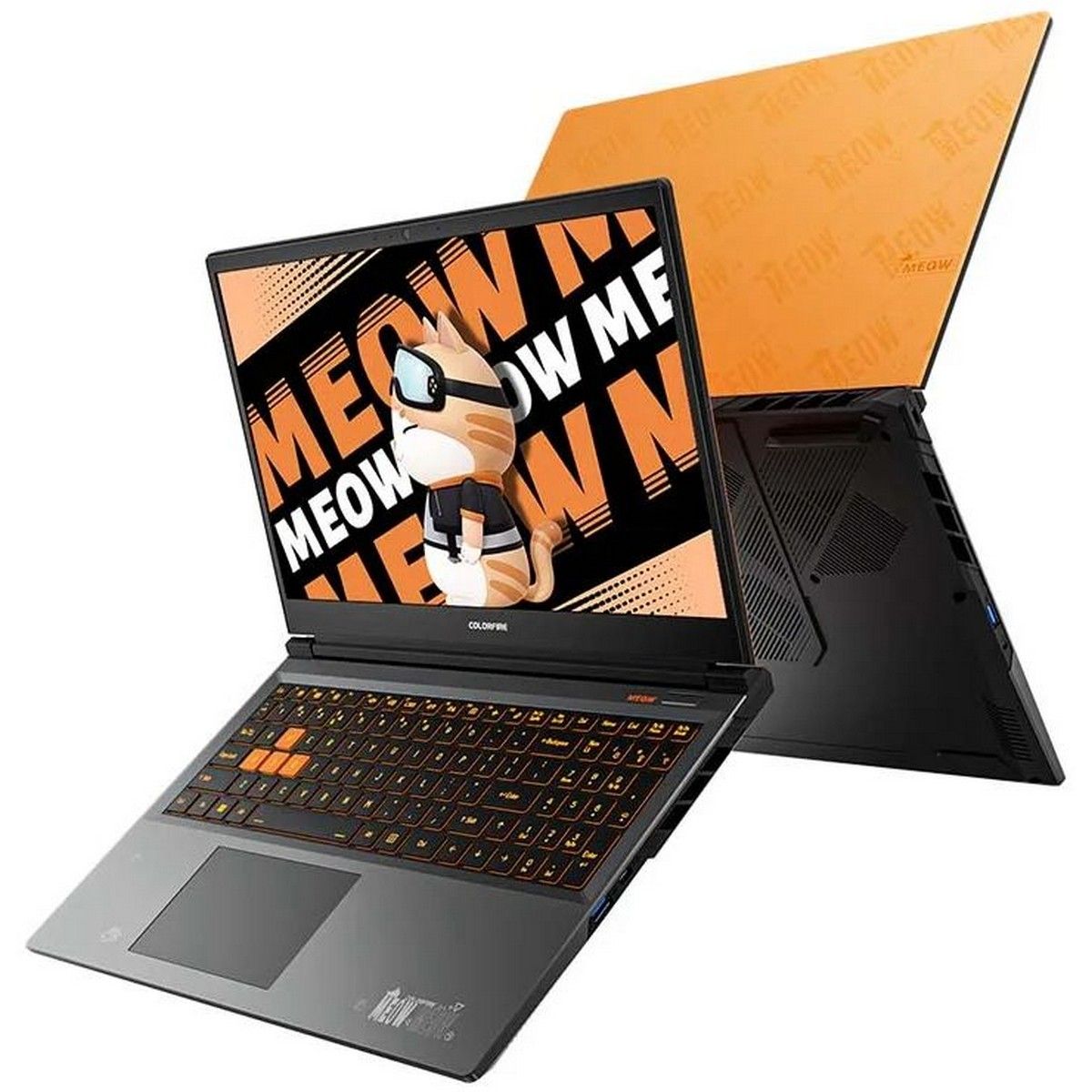Ноутбук Colorful MEOW R16 24 AMD Ryzen 7 8845HS/16Gb/SSD512Gb/RTX4060 8Gb/16"/IPS/QHD+/240Hz/NoOS/Orange (A10305000029)
