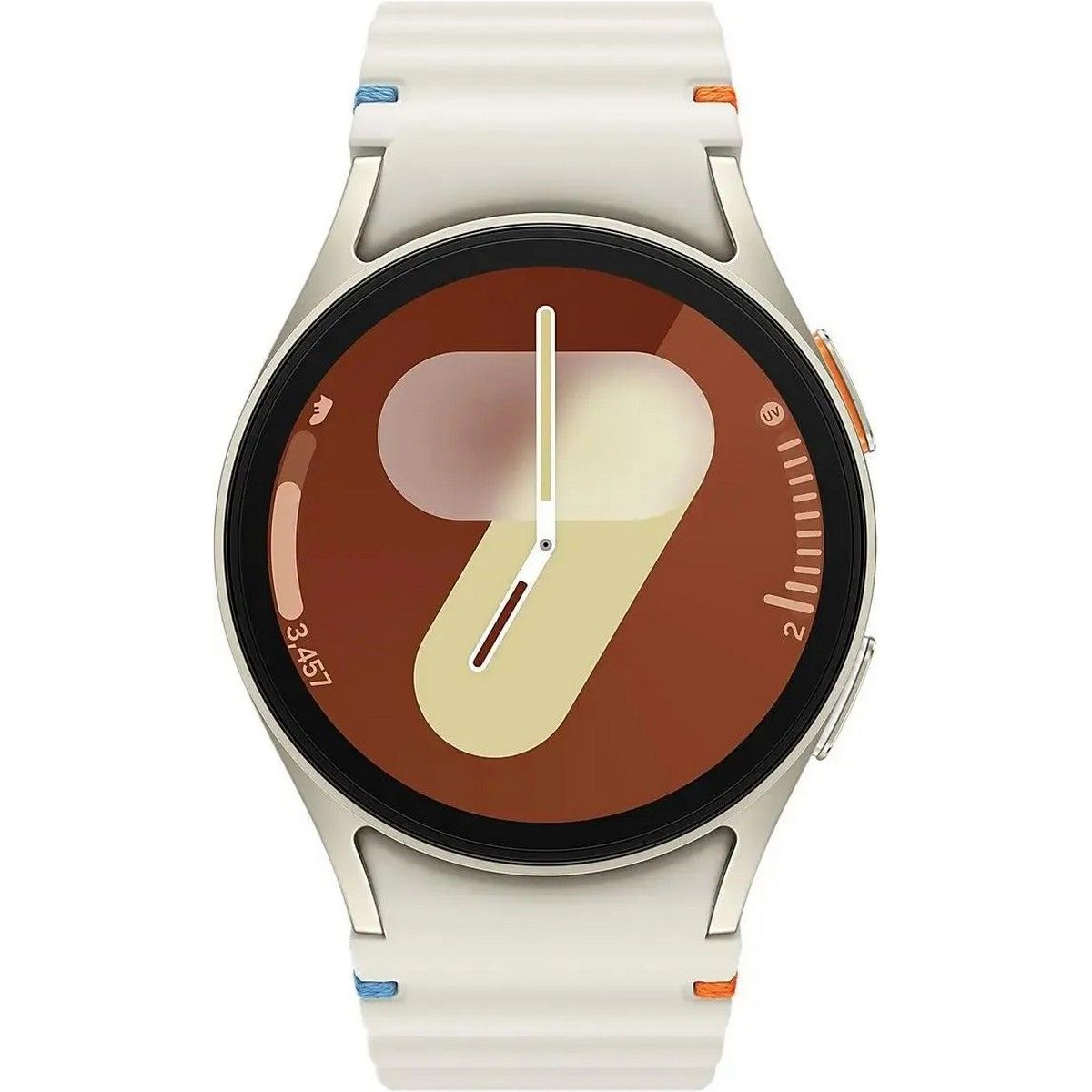 Умные часы Samsung Galaxy Watch 7 LTE 40мм 1.3" Super AMOLED корп.б.зол рем.бел.золотой