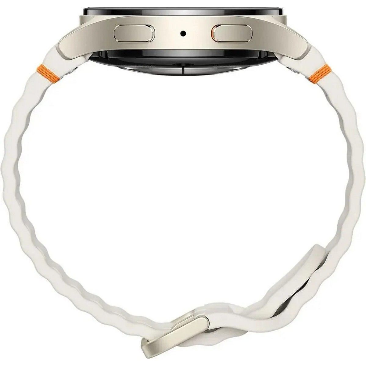 Умные часы Samsung Galaxy Watch 7 LTE 40мм 1.3" Super AMOLED корп.б.зол рем.бел.золотой