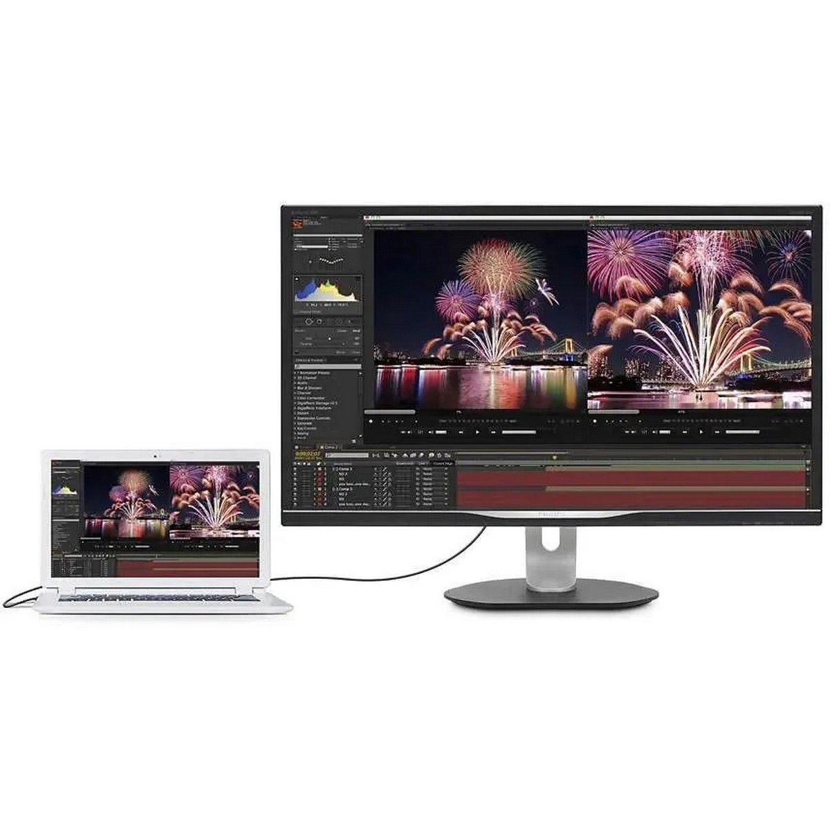 Монитор 31.5" PHILIPS 328P6AUBREB (00/01) Black (IPS, 2560x1440, D-Sub+HDMI+DP+Type C, USB-Hub, 4 ms, 178°/178°, 450 cd/m, 1200:1, 60Hz, MM)