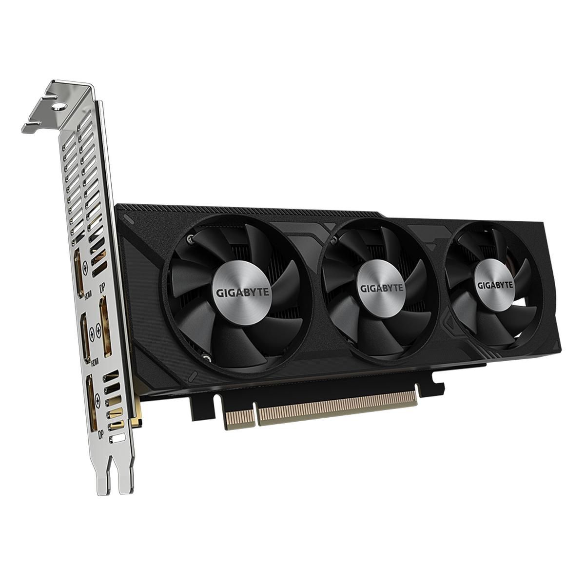 Видеокарта Gigabyte RTX4060 Low Profile 8GB GDDR6 128-bit DPx2 HDMIx2 3FAN LP RTL