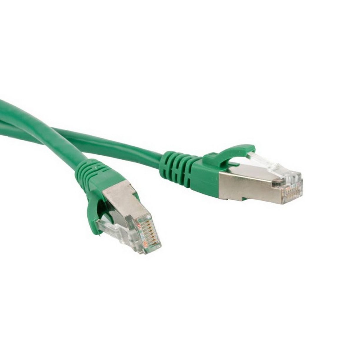 Кабельная сборка Hyperline PC-LPM-STP-RJ45-RJ45-C5e-1M-LSZH-GN Патч-корд F/UTP, экранированный, Cat.5е (100% Fluke Component Tested), LSZH, 1м, зеленый