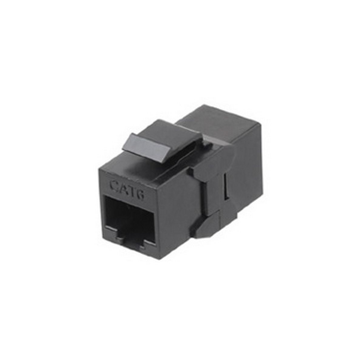 Кабель-адаптер Hyperline CA2-KJ-C6-BK Проходной адаптер (coupler), RJ-45(8P8C) формата Keystone Jack, категория 6, 4 пары, черный